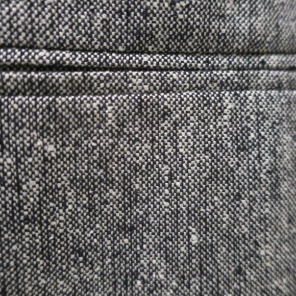 ROBYN MEREDITH VINTAGE BLAZER TWEED BOXY WOOL SILK BLACK WHITE sz 14 pocket line - Picture 4 of 7